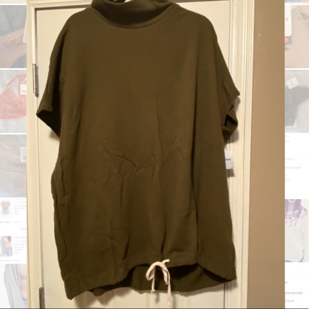 Free People Funnel Neck, Short-sleeved Sweatshirt
